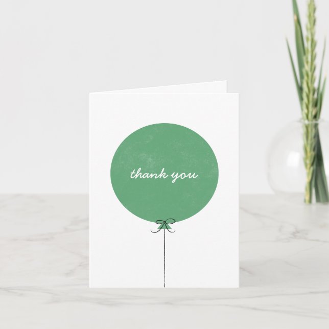 Balloon Thank You Card - Clover (Front)