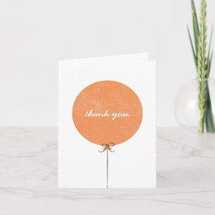 Balloon Thank You Card - Orange