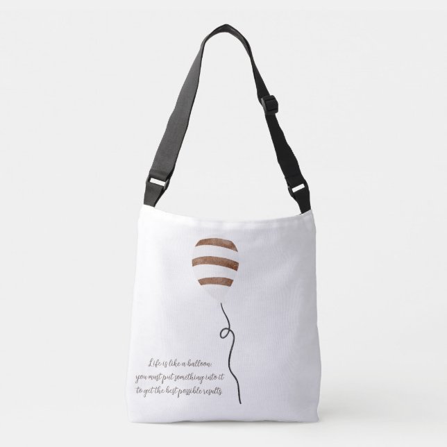 Balloon Tote Bag with Quote (Front)