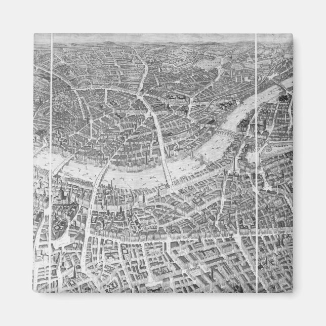 Balloon View of London, 1851 Magnet (Front)