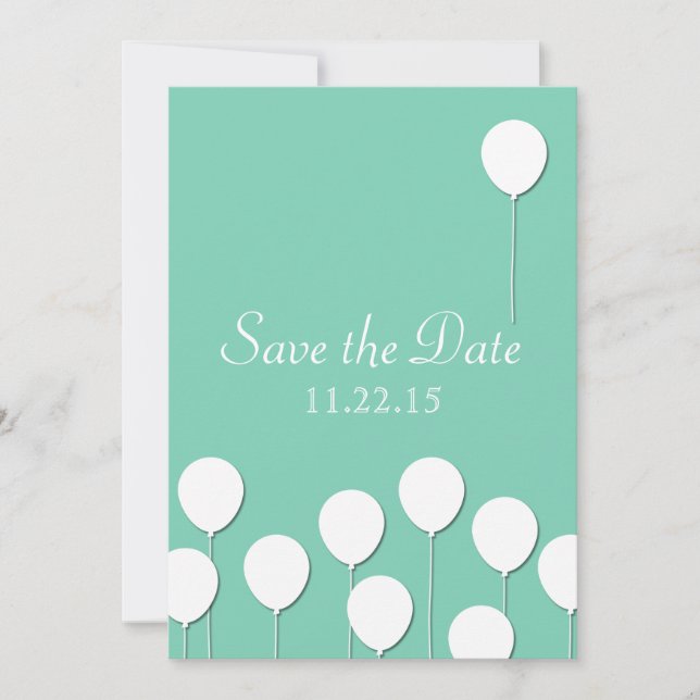 Balloon Wedding Invitation (Front)