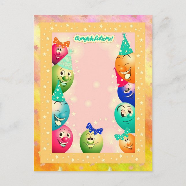 ballooned-up postcard (Front)