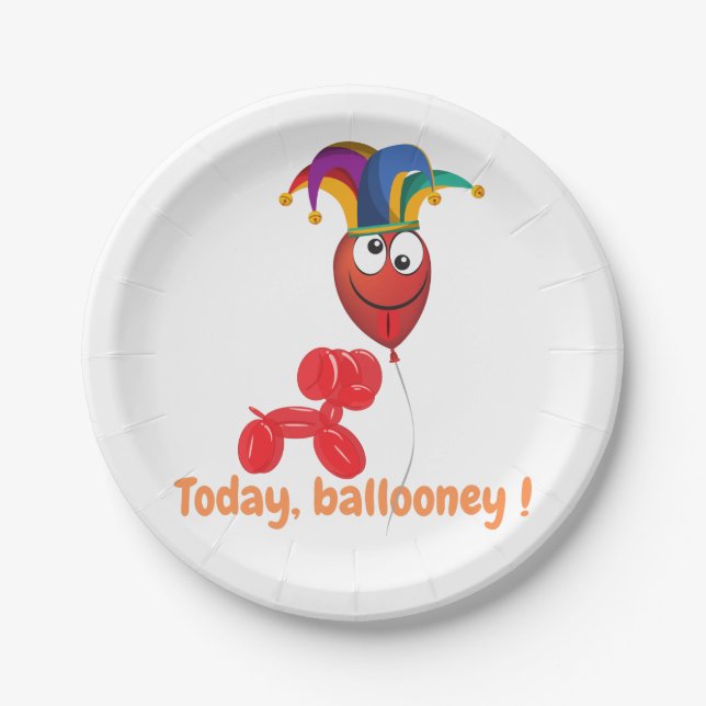 Ballooney Party Paper Plate (Front)