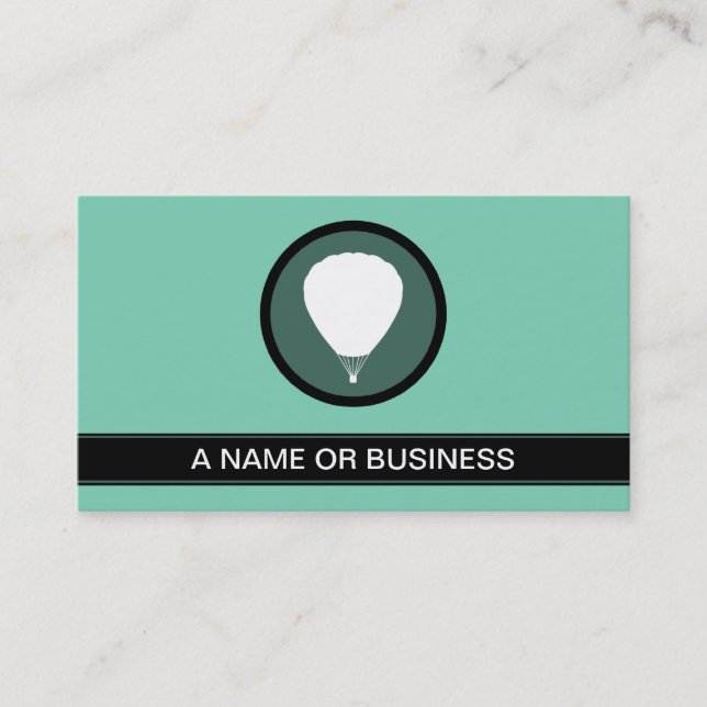 ballooning mod green bubble business card (Front)