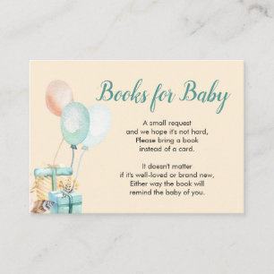 Balloons and Gifts Books for Baby Enclosure Card
