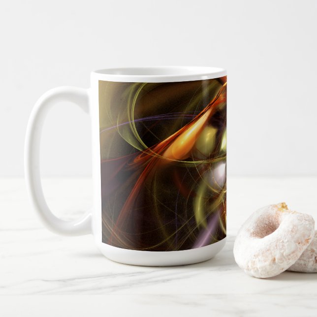 Balloons and Ribbons  Abstract Coffee Mug (With Donut)