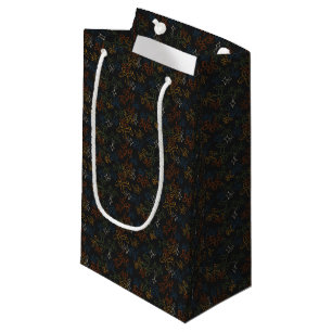 Balloons - Autumn Outline Black Background Small Gift Bag