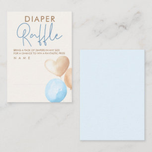 Balloons Baby Shower Diaper Raffle Ticket Enclosure Card