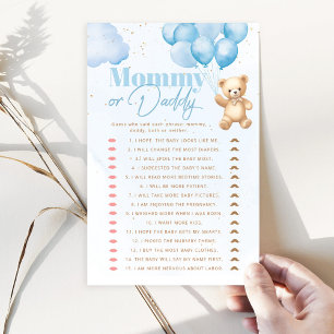 Balloons Bear Guess Who Said It Mummy or Daddy