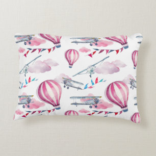 Balloons & Biplanes Decorative Cushion