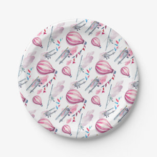 Balloons & Biplanes Paper Plate