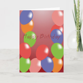 balloons birthday card