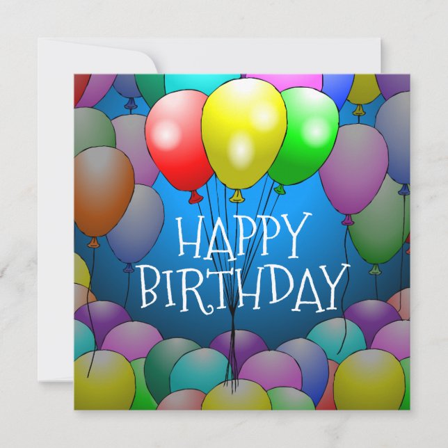 Balloons Birthday Card (Front)