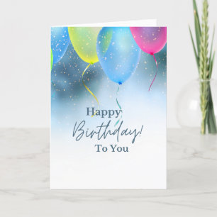 Balloons Birthday Card