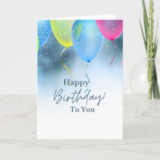 Balloons Birthday Card