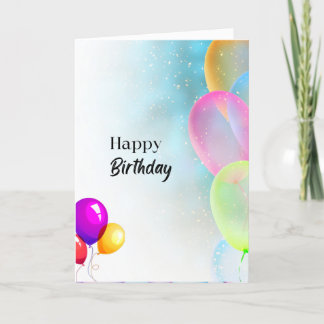 Balloons Birthday Card