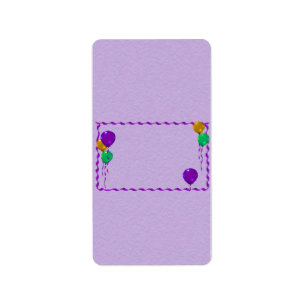 Balloons Birthday Hershey Miniature Candy Wrapper Label