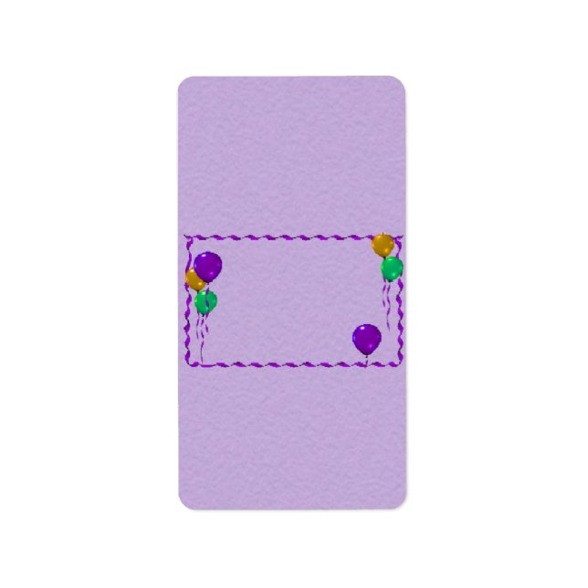 Balloons Birthday Hershey Miniature Candy Wrapper Label (Front)