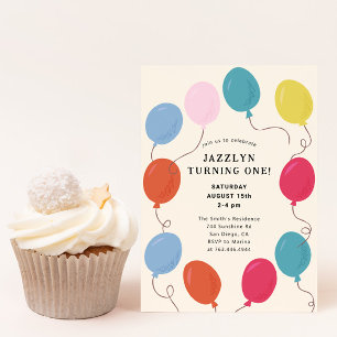 Balloons Birthday Party Invitation