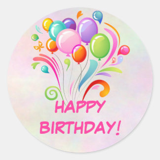 Balloons Birthday Stickers