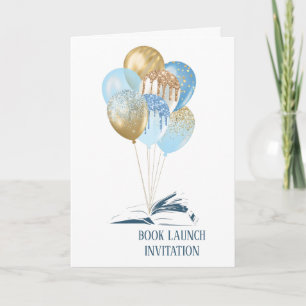 Balloons Book Launch Invitation