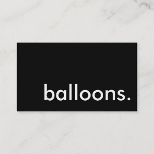 balloons. business card