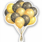 Balloons, celebration black and gold