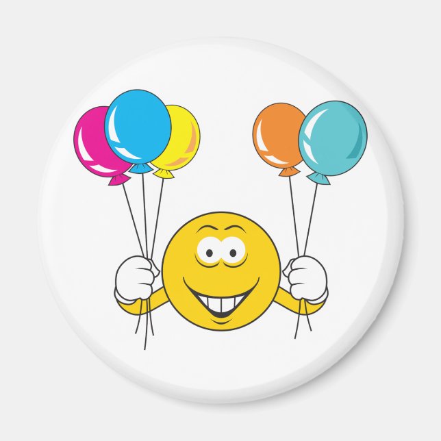 Balloons Celebration Face Magnet (Front)