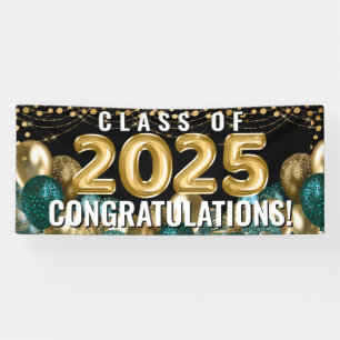 Balloons Class 2025 Graduation Banner