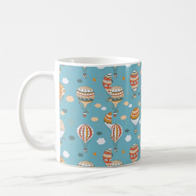Balloons colour pattern coffee mug (Left)