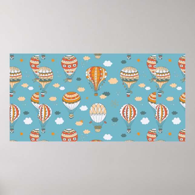 Balloons colour pattern poster (Front)
