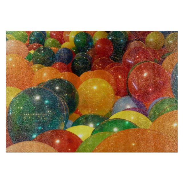 Balloons Colourful Party Design Cutting Board (Front)