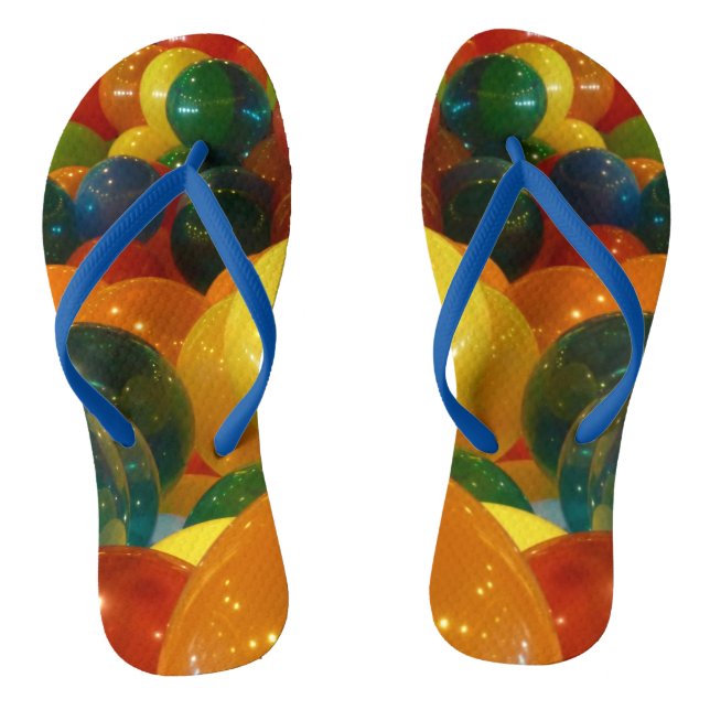 Balloons Colourful Party Design Flip Flops (Footbed)