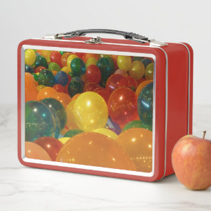 Balloons Colourful Party Design Metal Lunch Box