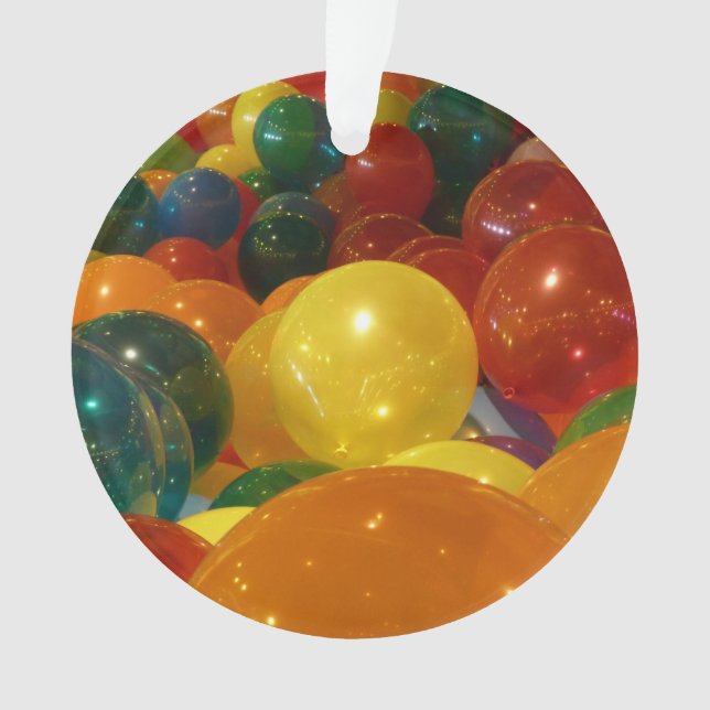 Balloons Colourful Party Design Ornament (Front)