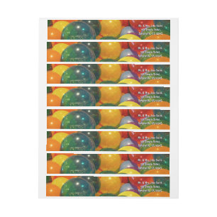 Balloons Colourful Party Design Wrap Around Label