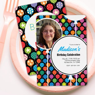 Balloons Custom Photo Birthday Party