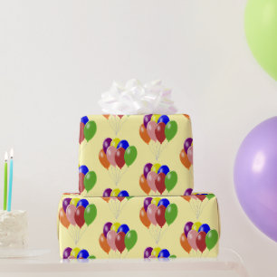 Balloons Design Any Colour Background Wrapping Paper