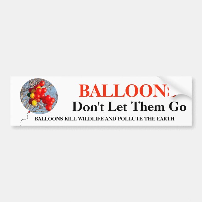 BALLOONS, Don't Let Them Go Bumper Sticker (Front)