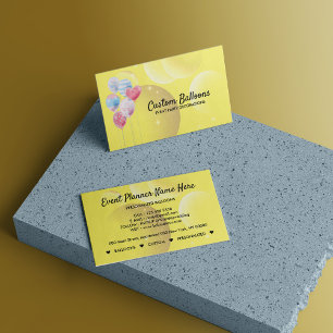 Balloons Event Party Planner Decoration bling Business Card