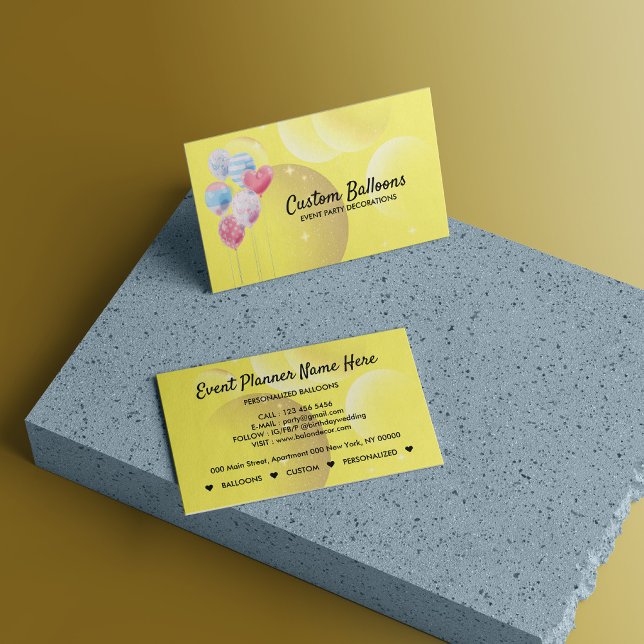 Balloons Event Party Planner Decoration bling Business Card (Balloons Event Party Planner Decoration bling Business Card)