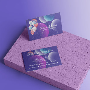 Balloons Event Party Planner Decorations birthday Business Card