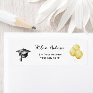 Balloons Graduation Party Hat Address