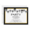 Balloons Graduation Party Invitation Black Cap