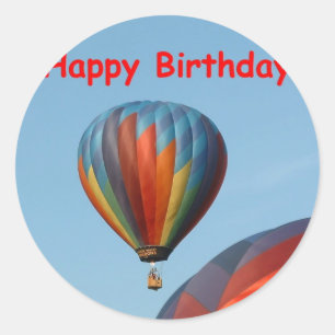 Balloons, Happy Birthday, 2 generic Classic Round Sticker