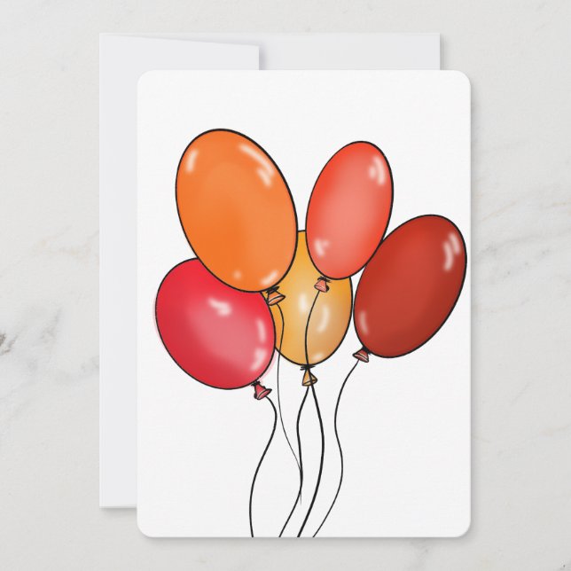 Balloons - happy vibes card (Front)