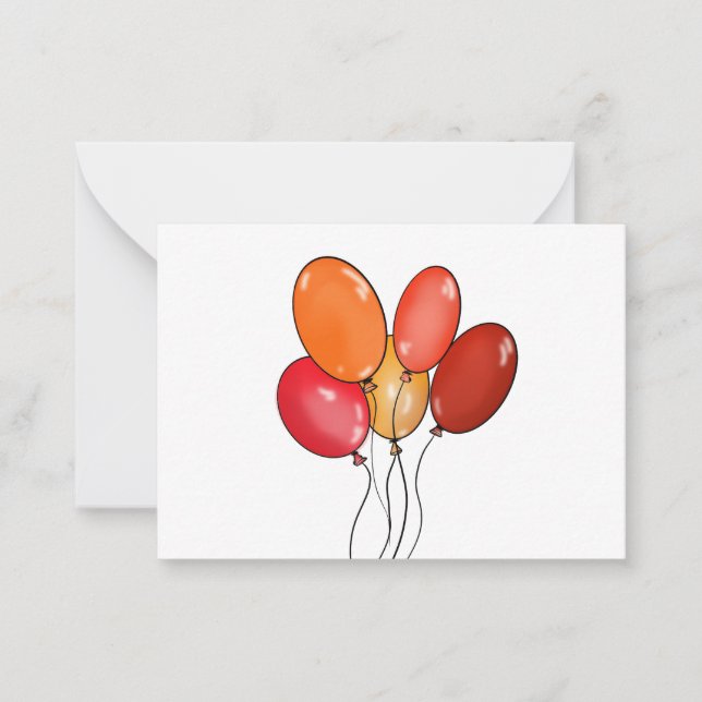 Balloons happy vibes card (Front)