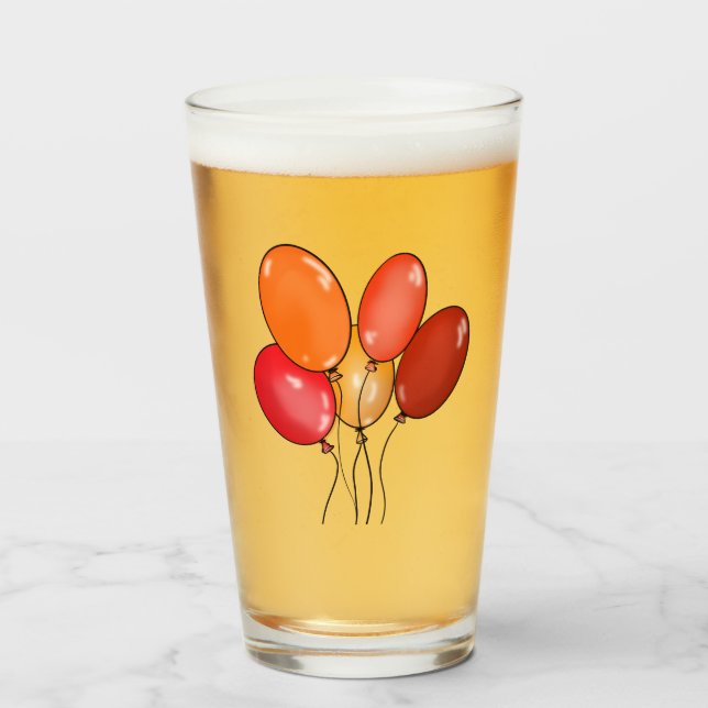 Balloons happy vibes glass (Front Filled)