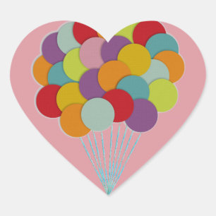Balloons Heart Sticker