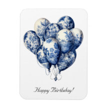 Balloons in Delft Blue, customisable